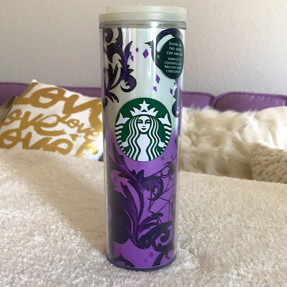 🎃🎃🎃Halloween Starbucks Cat & Spiders HTF Tumbler which glows in t…